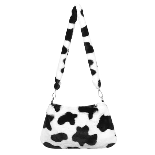 JTKSSCS Henkeltasche Damen Damen Casual Umhängetasche Plüsch Lady Schulter Unterarmtasche Weibliche Messenger Bag Umhängetaschen(Color 04) von JTKSSCS