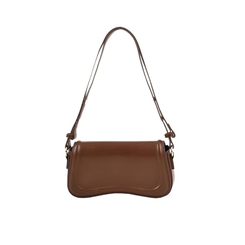 JTKSSCS Henkeltasche Damen Damen-Umhängetasche, tragbare Achseltasche, Designer-Taschen, Geldbörsen, weibliche Handtasche, modische Unterarmtasche(Brown) von JTKSSCS