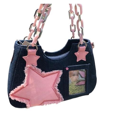 JTKSSCS Henkeltasche Damen Damen Unterarm Shopper Große Kapazität Schultertasche Handtasche Kleine Umhängetasche(Darkblue) von JTKSSCS