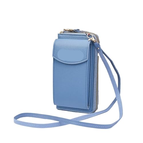 JTKSSCS Henkeltasche Damen Einzelner Schulter Crossbody Unterarmtasche Satchel Multi Card Position Bag Keycase Female(Blue) von JTKSSCS