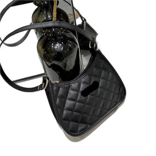 JTKSSCS Henkeltasche Damen Frauen Damen Umhängetasche Unterarm Tasche Handtasche Design Mädchen Kleine Schulter Taschen(Black) von JTKSSCS