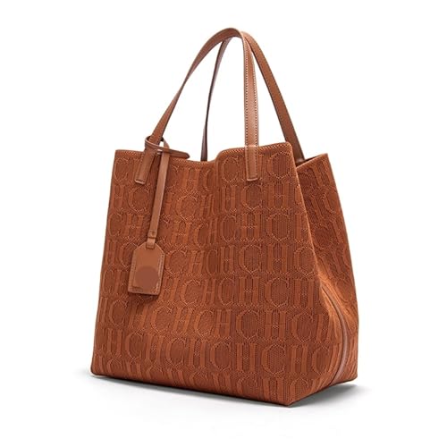 JTKSSCS Henkeltasche Damen Große Kapazität Umhängetasche Damen Handtasche Mode Klassische Unterarmtasche(Brown) von JTKSSCS