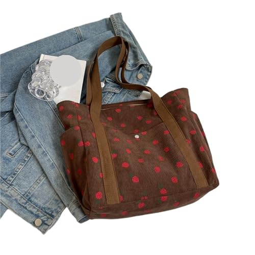 JTKSSCS Henkeltasche Damen Mädchen Handtasche Bedruckte Schultertasche Freizeit Shopping Pendler Damen Unterarmtasche(Dark Brown) von JTKSSCS