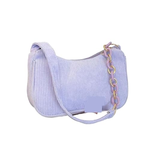 JTKSSCS Henkeltasche Damen Mode Vintage Handtaschen Frauen Herbst Winter Unterarm Tasche Zipper Kleine Taschen Weibliche Weiche Casual Handtasche(Purple) von JTKSSCS