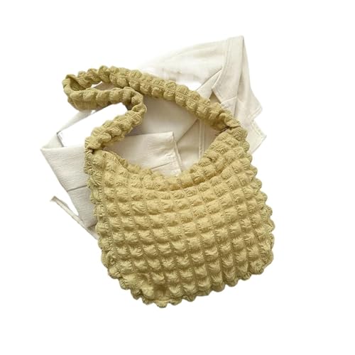 JTKSSCS Henkeltasche Damen Umhängetasche mit karierter Schultertasche, Unterarmtaschen, einfache Tragetaschen großer Kapazität for Damen(YELLOW) von JTKSSCS