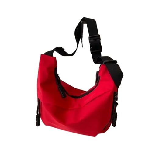JTKSSCS Henkeltasche Damen Unterarmtaschen, einfarbig, lässig, mit Reißverschluss, große Kapazität, einzelne Schultertasche(Red) von JTKSSCS