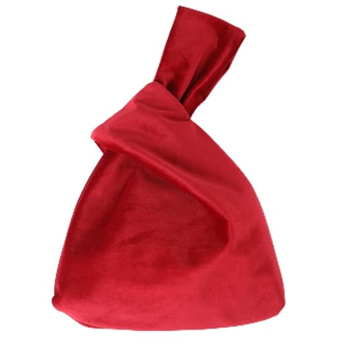 JTKSSCS Knotentasche Für Damen Damenhandtasche, Tragetaschen, Vintage-Handtasche aus Seidensatin, All-Match-Tragetaschen, All-Match-Reisetaschen(Red) von JTKSSCS