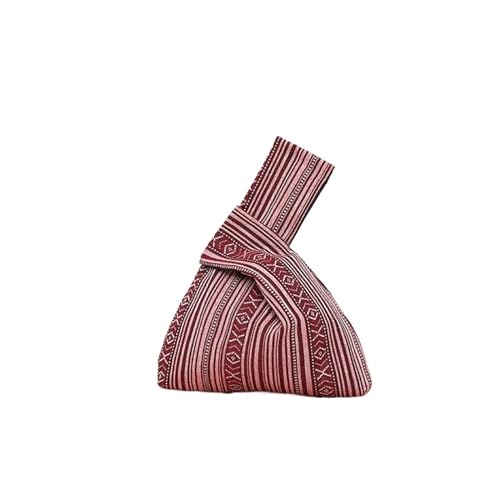JTKSSCS Knotentasche Für Damen Tragbare Knoten-Handgelenktasche for Damen, Baumwoll-Einkaufstasche, einfache Geldbörsen, Handtaschen, Einkaufstasche, Handy-Schlüsseltasche(Style 6) von JTKSSCS