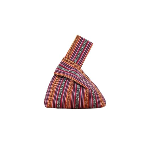JTKSSCS Knotentasche Für Damen Tragbare Knoten-Handgelenktasche for Damen, Baumwoll-Einkaufstasche, einfache Geldbörsen, Handtaschen, Einkaufstasche, Handy-Schlüsseltasche(Style 8) von JTKSSCS