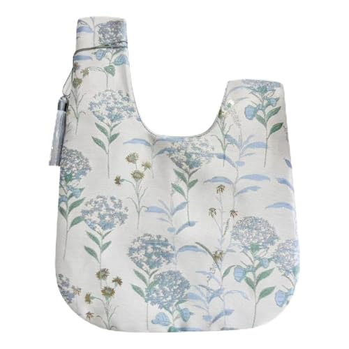 JTKSSCS Knotentasche Für Damen Tragbare Mini-Handgelenktasche mit Knoten und Quaste for Damen, Top-Einkaufsgrifftasche, einfache Geldbörse, Handtasche, Handy-Schlüsseltasche(Blue) von JTKSSCS