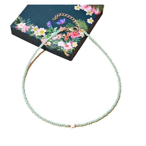 JTKSSCS Lange Kette Damen Shell Star Crystal Choker Halskette for Frauen Fashion Faceted Bead Collares Schmuck Accessorie(Color4) von JTKSSCS