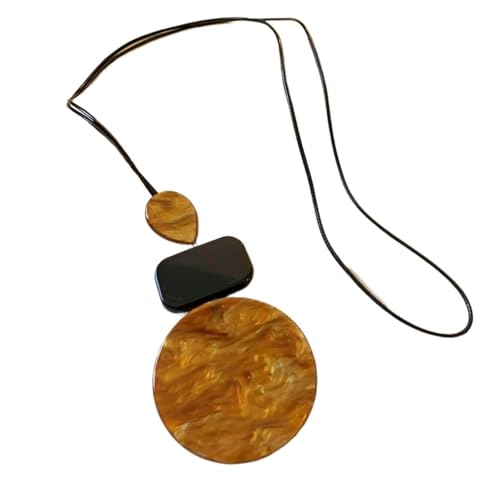 JTKSSCS Lange Kette Damen Trendy Halskette for Frauen Erweiterte Anhänger Ethnischen Stil Harz(Color-01) von JTKSSCS