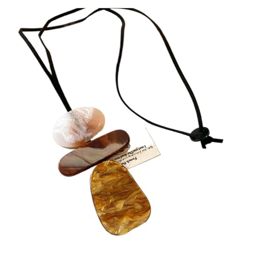 JTKSSCS Lange Kette Damen Trendy Halskette for Frauen Erweiterte Anhänger Ethnischen Stil Harz(Color-02) von JTKSSCS