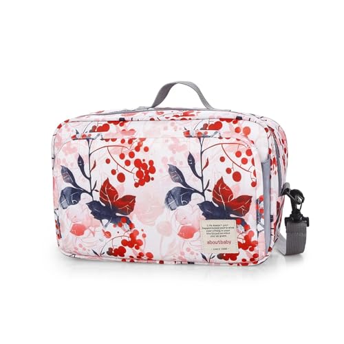 JTKSSCS Wickeltasche wasserdichte Kinder-Mumientaschen, modische Drucke for Wiederverwendbare Umstands-Wickeltaschen, Wetbags mit Doppelgriff(Ink Flower) von JTKSSCS