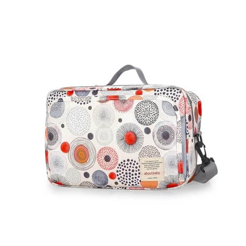 JTKSSCS Wickeltasche wasserdichte Kinder-Mumientaschen, modische Drucke for Wiederverwendbare Umstands-Wickeltaschen, Wetbags mit Doppelgriff(Small Circle) von JTKSSCS