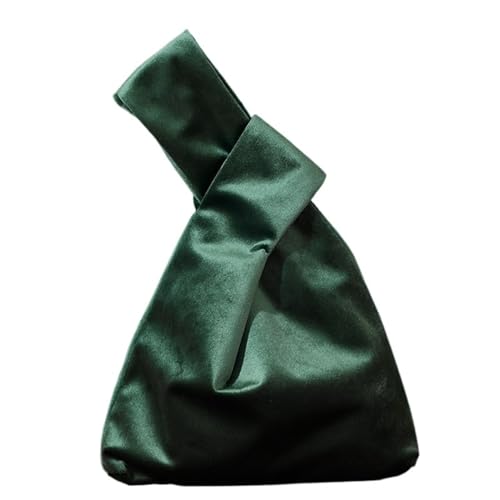 Knotentasche Für Damen Damen Vintage Handtasche Casual Girl Wiederverwendbare Falttasche Samtstoff Japanische Hefeng Handgelenktasche Walking Key Aufbewahrungstasche(Color-4) von JTKSSCS