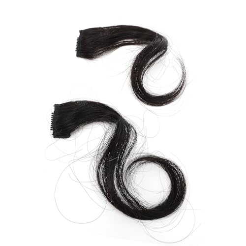 2pcs Lange Seitenluftbonwellige Lockige Clip in Dünne Vordere Seite Synthetische -Erweiterungen für Frauen Mädchen von JTLB