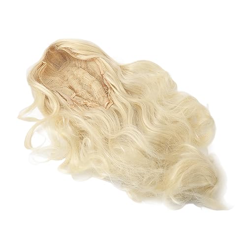 Blonde Lange Wellige Perücke Mittlerer Teil Frauen Langes Lockiges Haarperücken Synthetische Perücke für Halloween -Cosplay Täglich von JTLB