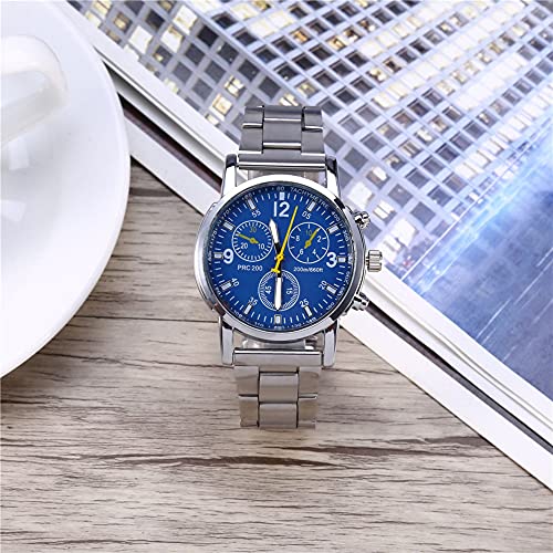 JTLB 3 Farben Herren Analoguhr Edelstahlband Legierungsgehäuse Armbanduhr (Blau) von JTLB