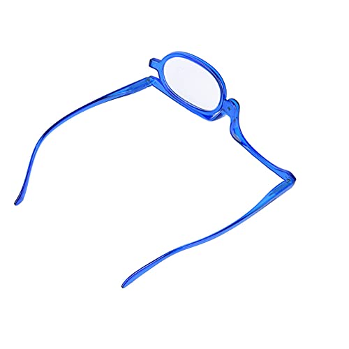 JTLB Vergrößerungs-Augen-Make-up-Brille, Einzellinse, Rotierende Brille, Damen-Make-up, Unverzichtbares Werkzeug (Blau) von JTLB