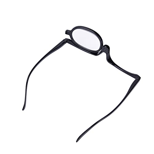 JTLB Vergrößerungs-Augen-Make-up-Brille, Einzellinse, Rotierende Brille, Damen-Make-up, Unverzichtbares Werkzeug (Schwarz) von JTLB