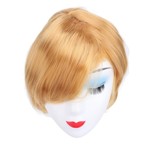 Kurze Gerade Perücke Gold Kostüm Männer Perücke Hochtemperatur Seidenkünstliche Haare für das Cosplay Tägliche Leben Treffen von JTLB