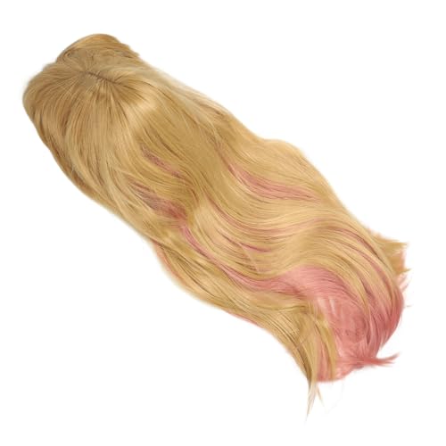 Straight Hair Perücke für Frauen Gelber Gradient Gerader Anime Synthetisches Haar Cosplay Verstellbare Perücke von JTLB