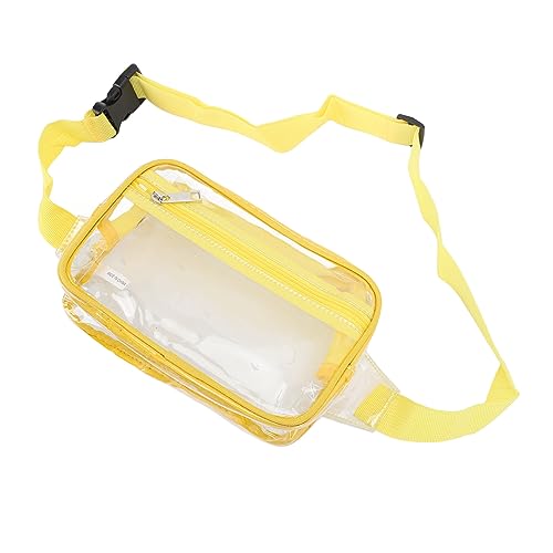 wasserdichte, Durchsichtige Umhängetasche, Großes Fassungsvermögen mit Verstellbarem Riemen, Transparente PVC-Brusttasche für Sport und Reisen (Gelb) von JTLB