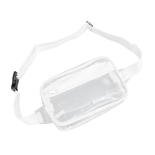 wasserdichte, Durchsichtige Umhängetasche, Großes Fassungsvermögen mit Verstellbarem Riemen, Transparente PVC-Brusttasche für Sport und Reisen (Weiß) von JTLB