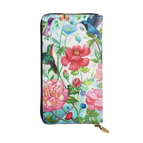 JTNWEC Damen-Geldbörse aus Leder – Garten mit Vogel- und Blumendrucken, Münzgeldbörse, Reisekartenhalter, Reißverschluss, Geldbörse, Handy-Handtasche, Schwarz, Einheitsgröße, modern, Schwarz, One Size JTNWEC Damen-Geldbörse aus Leder – Garten mit Vogel- und Blumendrucken, Münzgeldbörse, Reisekartenhalter, Reißverschluss, Geldbörse, Handy-Handtasche, Schwarz, Einheitsgröße, modern, Schwarz, One Size von JTNWEC