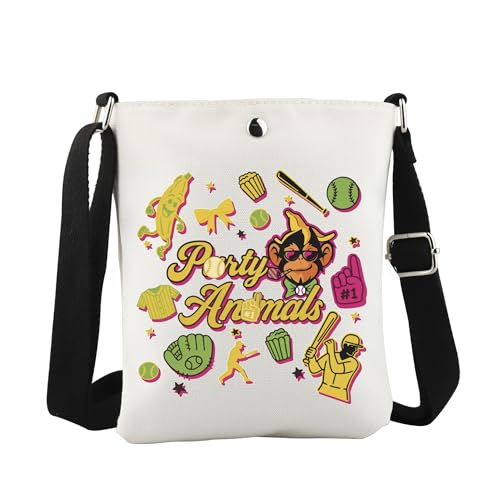 Baseball-Team-inspirierte Umhängetasche, lustiges Baseball-Maskottchen, Geschenk, Geschenk für Baseball-Liebhaber, Yellow Baseball Cb EU, 8.27 Inches ×6.5 Inches × 0.79 Inches von JTOUK