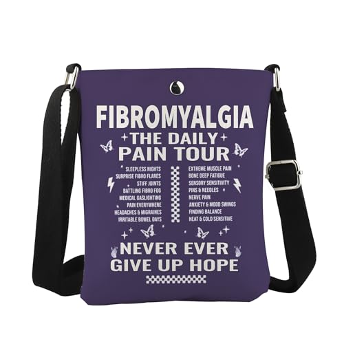 Fibromyalgie Daily Pain Tour Crossbody Bag Chronische Schmerzen Survivor Fibromyalgie Geschenk chronische Krankheiten Geschenk, Fibromyalgie Cb Eu, 5.91 Inches ×8.27 Inches von JTOUK