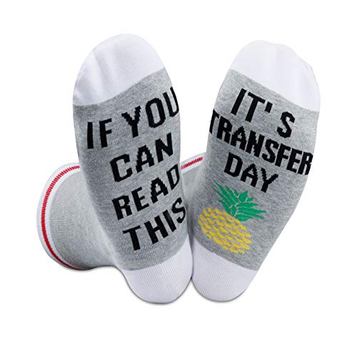IVF Socken Geschenk If You Can Read This It's Transfer Day Positive IVF Geschenk für Frauen Transfer Day, It's Transfer Day EU, M von JTOUK