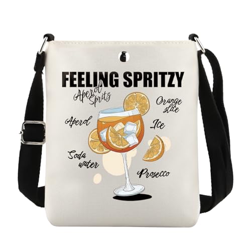 JTOUK Aperol Drink Lover Crossbody Bag Drinking Aperol Party Merch Bachelorette Party Gift, Spritzy Cb EU, 8.27 Inches ×6.5 Inches × 0.79 Inches von JTOUK