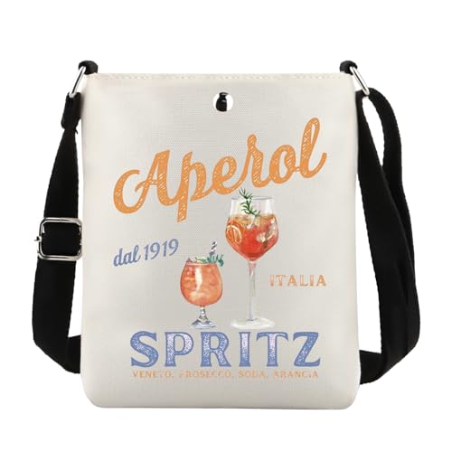JTOUK Aperol Spritz Cocktail Crossbody Bag Aperol Merch Junggesellinnenabschied Geschenk Alkohol Liebhaber Geschenk, Spritz Cb EU, 8.27 Inches ×6.5 Inches × 0.79 Inches von JTOUK
