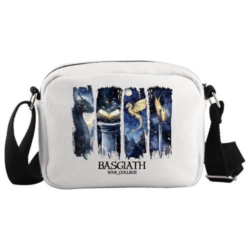 JTOUK Basgiath War College Crossbody Bag Fantasy Book Gift Iron Flame Gift Dragon Rider Gift, Basgiath War Hkb EU, 5.91 Inches ×8.27 Inches von JTOUK