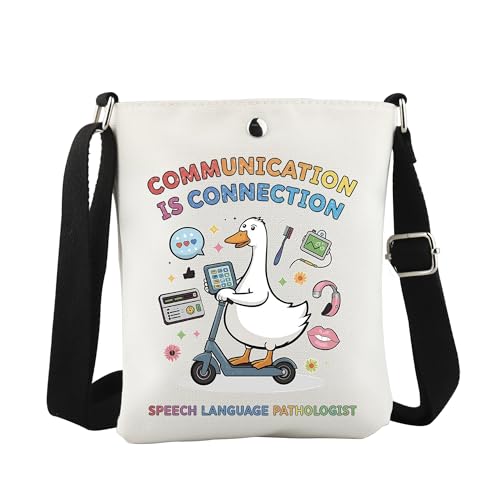 JTOUK "Communication Is Connection" SLP Speech Therapist Silly-Goose Crossbody-Tasche Sprachsprache Pathologe Geschenk, Pathologist Cb Eu, 8.27 Inches ×6.5 Inches × 0.79 Inches JTOUK "Communication Is Connection" SLP Speech Therapist Silly-Goose Crossbody-Tasche Sprachsprache Pathologe Geschenk, Pathologist Cb Eu, 8.27 Inches ×6.5 Inches × 0.79 Inches von JTOUK