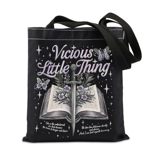 JTOUK Dark Romance Book Tote Bag Romantasy Book Reader Merch Reckless Book Gift Bookish Merch, Vicious Tote EU, 14.96”* 6.7”* 11.81” ,Large von JTOUK