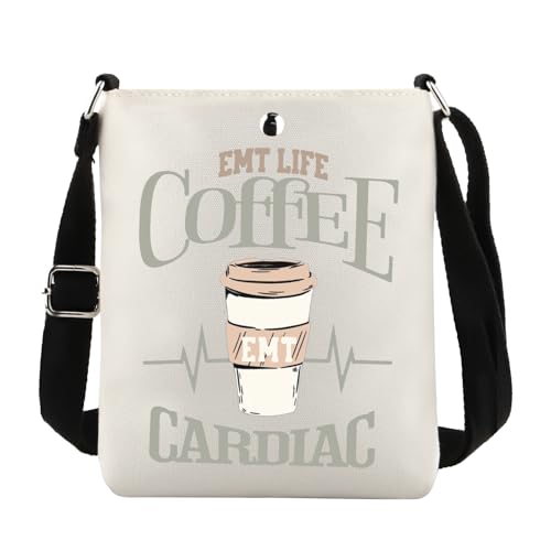 JTOUK EMT Umhängetasche EMT Krankenschwester Gesundheitswesen Mediziner Geschenk Notfall Krankenschwester Geschenk, Emt Life Cb EU, 8.27 Inches ×6.5 Inches × 0.79 Inches von JTOUK