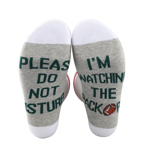 JTOUK Fußballsocken mit Aufschrift "Please Do Not Disturb I'm Watching The P", Geschenk für Männer und Frauen, Die Packers EU, Einheitsgröße Tall von JTOUK