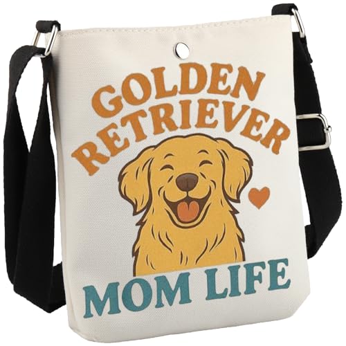 JTOUK Golden Retriever Umhängetasche für Hundeliebhaber, Golden Retriever Cb EU, 8.27 Inches ×6.5 Inches × 0.79 Inches von JTOUK