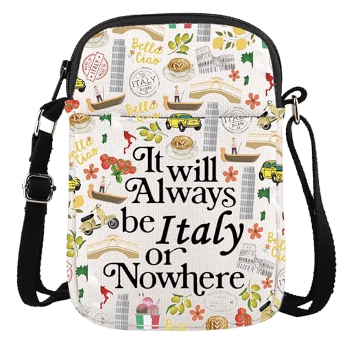 JTOUK Italien-Reise-Geschenk, italienischer Junggesellinnenabschied, Gastgeschenke "It Will Always Be Italy Or Nowhere", Be Italy Cr EU, 5.91 Inches ×8.27 Inches von JTOUK