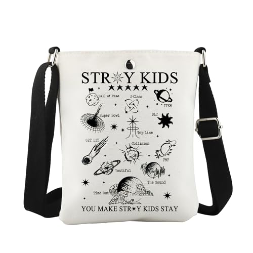 JTOUK K-Pop Lover Gift SKZ K-pop Boy Band Inspired Crossbody Bag for Fandom, Stray Cb EU, 5.91 Inches ×8.27 Inches von JTOUK