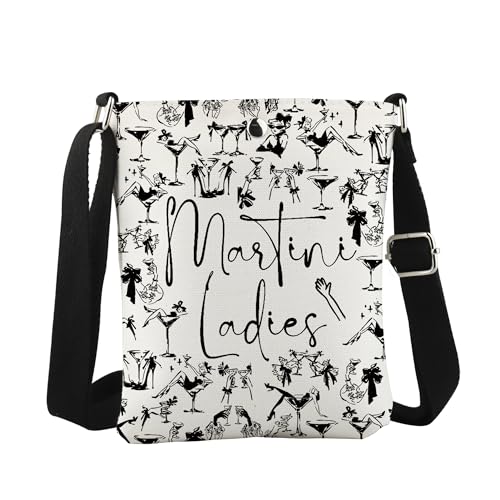 JTOUK Martini Damen-Umhängetasche, Cocktail-Party, Trinkgeschenk, Martini-Getränke, Geschenk für Martini-Liebhaber, Martini Damen Cb EU, 8.27 Inches ×6.5 Inches × 0.79 Inches von JTOUK