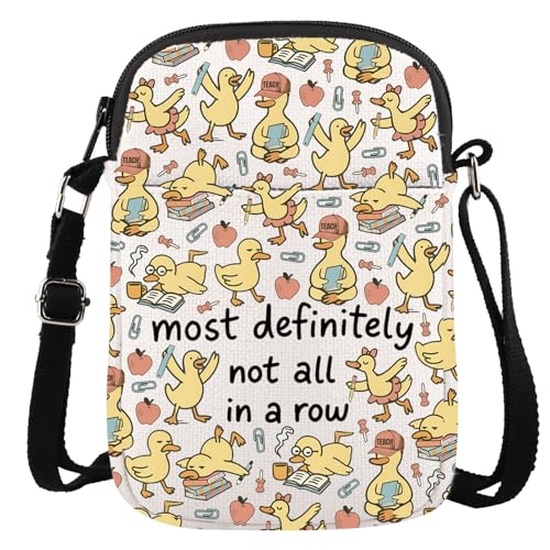 JTOUK Mental Health Awareness Gift Therapeuten Gift Most Definitely Not All In A Row Funny Duck Mental Health Crossbody Bag, Definitiv Cr Eu, 5.91 Inches ×8.27 Inches von JTOUK