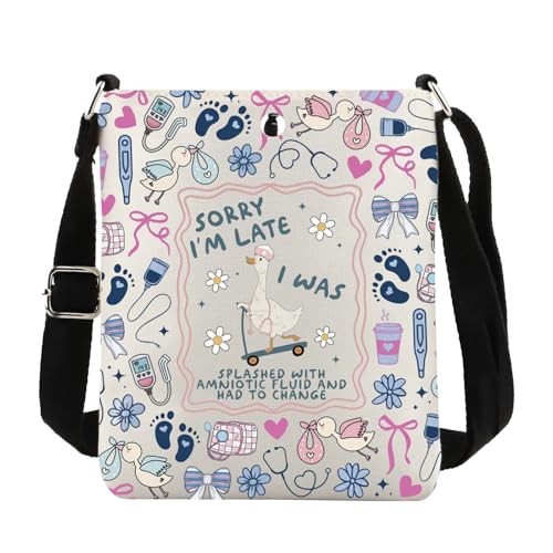 JTOUK Midwife Crossbody Bag Nursing Appreciation Gift Midwife Thank You Gift Obgyn Inspired Merch, Splashed Cb Eu, 8.27 Inches ×6.5 Inches × 0.79 Inches von JTOUK