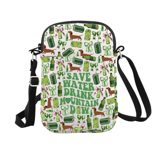 JTOUK Mountain Soda Crossbody Bag Spark Raspberry Limonade Geschenk Limonade Getränke Geschenk für Limonadenliebhaber, Mountain Drink Cr EU, 5.91 Inches ×8.27 Inches von JTOUK