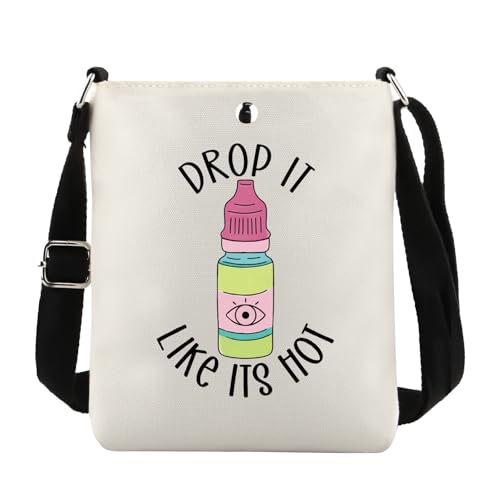 JTOUK Optometry Optometrist Crossbody Bag Optometry Doctor Nurse Gift Eye Doctor Merch, Drop It Cb EU, 8.27 Inches ×6.5 Inches × 0.79 Inches von JTOUK