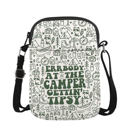 JTOUK Outdoor-Abenteuer-Umhängetasche, Camping-Geschenk, Reisegeschenk, Sommer-Camping-Merch, Camper Cr EU, 5.91 Inches ×8.27 Inches von JTOUK