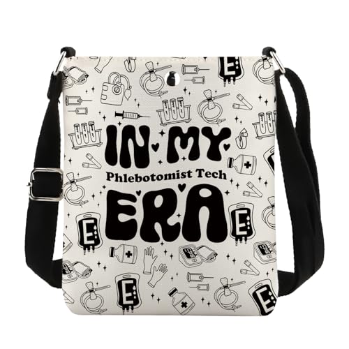 JTOUK Phlebotomist Tech Crossbody-Tasche, Geschenk für Phlebotomie-Techniker, Geschenk, Phlebotomist Tech Cb EU, 8.27 Inches ×6.5 Inches × 0.79 Inches von JTOUK